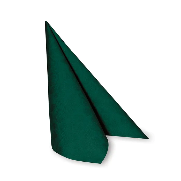 Hlavný obrázok produktu Ubrousky PREMIUM 40x40cm "dekor R" tmavě zelené [50 ks]