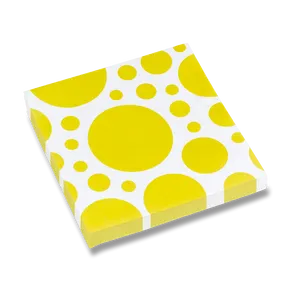 Obrúsky Solid Color Dots žlté [20 ks]