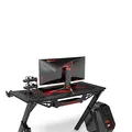 ULTRADESK Herný stôl ACTION V2, 110x59 cm, 75 cm, s XXL podložkou pod myš, držiak slúchadiel aj nápojov