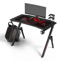 ULTRADESK Herný stôl ACTION V2, 110x59 cm, 75 cm, s XXL podložkou pod myš, držiak slúchadiel aj nápojov