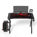 ULTRADESK Herný stôl ACTION V2, 110x59 cm, 75 cm, s XXL podložkou pod myš, držiak slúchadiel aj nápojov