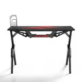 ULTRADESK Herný stôl ACTION V2, 110x59 cm, 75 cm, s XXL podložkou pod myš, držiak slúchadiel aj nápojov