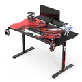 Ďalší obrázok produktu ULTRADESK Herný stôl ATOMIC, 139x74cm, 76cm, s vyvýšeným stojanom na monitor,držiakom na slúcha, s celoplošnou XXL podložkou pod m