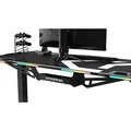 ULTRADESK Herný stôl FORCE - biely, 166x70 cm, 76.5 cm, s XXL podložkou pod myš, držiak slúchadiel aj nápojov, RGB podsvietenie