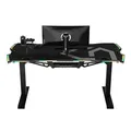 ULTRADESK Herný stôl FORCE - šedý, 166x70 cm, 76.5 cm, s XXL podložkou pod myš, držiak slúchadiel aj nápojov, RGB podsvietenie