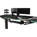 ULTRADESK Herný stôl FORCE - šedý, 166x70 cm, 76.5 cm, s XXL podložkou pod myš, držiak slúchadiel aj nápojov, RGB podsvietenie