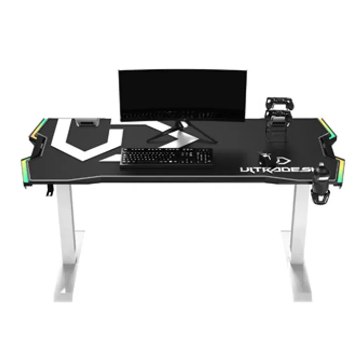 Hlavný obrázok produktu ULTRADESK Herní stůl FORCE SNOW - bílý, 166x70 cm, 76.5 cm, s XXL podložkou pod myš, držá