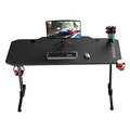 Ďalší obrázok produktu ULTRADESK Herný stôl FRAG - BLACK, 140x66 cm, 76 cm, s XXL podložkou pod myš, s ultradesk BEAM, držiak slúchadiel aj nápojov