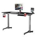 Ďalší obrázok produktu ULTRADESK Herný stôl FRAG - BLACK, 140x66 cm, 76 cm, s XXL podložkou pod myš, s ultradesk BEAM, držiak slúchadiel aj nápojov