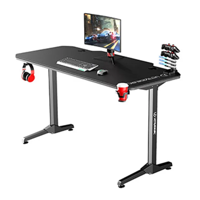 Hlavný obrázok produktu ULTRADESK Herní stůl FRAG - BLACK, 140x66 cm, 76 cm, s XXL podložkou pod myš, s ultradesk