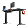 ULTRADESK Herný stôl FRAG - GRAPHITE, 140x66 cm, 76 cm, s XXL podložkou pod myš, s ultradesk BEAM, držiak slúchadiel aj nápojov