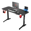 ULTRADESK Herný stôl FRAG - GRAPHITE, 140x66 cm, 76 cm, s XXL podložkou pod myš, s ultradesk BEAM, držiak slúchadiel aj nápojov