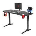 ULTRADESK Herný stôl FRAG - GRAPHITE, 140x66 cm, 76 cm, s XXL podložkou pod myš, s ultradesk BEAM, držiak slúchadiel aj nápojov