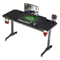 ULTRADESK Herný stôl FRAG - GREEN, 140x66 cm, 76 cm, s XXL podložkou pod myš, s ultradesk BEAM, držiak slúchadiel aj nápojov
