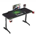 ULTRADESK Herný stôl FRAG - GREEN, 140x66 cm, 76 cm, s XXL podložkou pod myš, s ultradesk BEAM, držiak slúchadiel aj nápojov