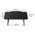 ULTRADESK Herný stôl FRAG - RED, 140x66 cm, 76 cm, s XXL podložkou pod myš, s ultradesk BEAM, držiak slúchadiel aj nápojov