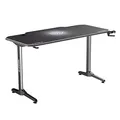 ULTRADESK Herný stôl FRAG - WHITE, 140x66 cm, 76 cm, s XXL podložkou pod myš, s ultradesk BEAM, držiak slúchadiel aj nápojov