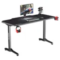 ULTRADESK Herný stôl FRAG - WHITE, 140x66 cm, 76 cm, s XXL podložkou pod myš, s ultradesk BEAM, držiak slúchadiel aj nápojov
