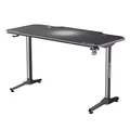 ULTRADESK Herný stôl FRAG - WHITE, 140x66 cm, 76 cm, s XXL podložkou pod myš, s ultradesk BEAM, držiak slúchadiel aj nápojov