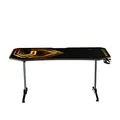 ULTRADESK Herný stôl FRAG XXL GOLD, 160 x 75 cm, 75 cm, držiak nápojov a slúchadiel, stojan BEAM, s celoplošnou XXL podložkou pod 