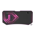 ULTRADESK Herný stôl FRAG XXL PINK, 160 x 75 cm, 75 cm, držiak nápojov a slúchadiel, stojan BEAM, s celoplošnou XXL podložkou pod 