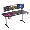 ULTRADESK Herný stôl FRAG XXL PINK, 160 x 75 cm, 75 cm, držiak nápojov a slúchadiel, stojan BEAM, s celoplošnou XXL podložkou pod 