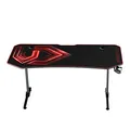 ULTRADESK Herný stôl FRAG XXL RED, 160 x 75 cm, 75 cm, držiak nápojov a slúchadiel, stojan BEAM, s celoplošnou XXL podložkou pod m