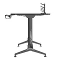 ULTRADESK Herný stôl GRAND BLACK, 160x75 cm, 70-80 cm, 3 úrovne výšky, s XXL podložkou pod myš, držiak slúchadiel aj nápojov