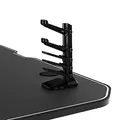ULTRADESK Herný stôl GRAND BLACK, 160x75 cm, 70-80 cm, 3 úrovne výšky, s XXL podložkou pod myš, držiak slúchadiel aj nápojov