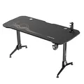 Ďalší obrázok produktu ULTRADESK Herný stôl GRAND BLACK, 160x75 cm, 70-80 cm, 3 úrovne výšky, s XXL podložkou pod myš, držiak slúchadiel aj nápojov
