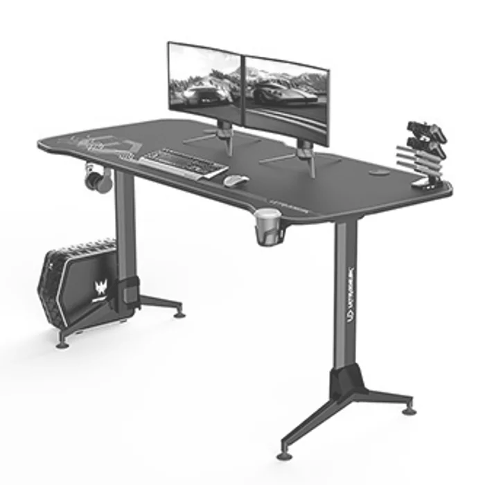 Hlavný obrázok produktu ULTRADESK Herní stůl GRAND BLUE, 160x70 cm, 70-80 cm, 3 úrovně výšky, s XXL podložkou pod