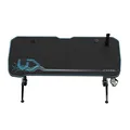 ULTRADESK Herný stôl GRAND BLUE, 160x75 cm, 70-80 cm, 3 úrovne výšky, s XXL podložkou pod myš, držiak slúchadiel aj nápojov