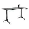ULTRADESK Herný stôl GRAND BLUE, 160x75 cm, 70-80 cm, 3 úrovne výšky, s XXL podložkou pod myš, držiak slúchadiel aj nápojov