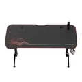 ULTRADESK Herný stôl GRAND RED, 160x75 cm, 70-80 cm, 3 úrovne výšky, s XXL podložkou pod myš, držiak slúchadiel aj nápojov