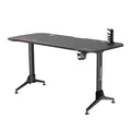 ULTRADESK Herný stôl GRAND RED, 160x75 cm, 70-80 cm, 3 úrovne výšky, s XXL podložkou pod myš, držiak slúchadiel aj nápojov