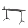 ULTRADESK Herný stôl GRAND RED, 160x75 cm, 70-80 cm, 3 úrovne výšky, s XXL podložkou pod myš, držiak slúchadiel aj nápojov