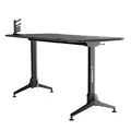 ULTRADESK Herný stôl GRAND WHITE, 160x75 cm, 70-80 cm, 3 úrovne výšky, s XXL podložkou pod myš, držiak slúchadiel aj nápojov