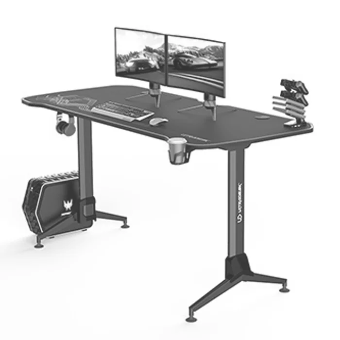 Hlavný obrázok produktu ULTRADESK Herní stůl GRAND WHITE, 160x70 cm, 70-80 cm, 3 úrovně výšky, s XXL podložkou po
