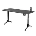 ULTRADESK Herný stôl GRAND WHITE, 160x75 cm, 70-80 cm, 3 úrovne výšky, s XXL podložkou pod myš, držiak slúchadiel aj nápojov