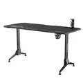 ULTRADESK Herný stôl GRAND WHITE, 160x75 cm, 70-80 cm, 3 úrovne výšky, s XXL podložkou pod myš, držiak slúchadiel aj nápojov