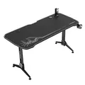 ULTRADESK Herný stôl GRAND WHITE, 160x75 cm, 70-80 cm, 3 úrovne výšky, s XXL podložkou pod myš, držiak slúchadiel aj nápojov