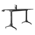 ULTRADESK Herný stôl GRAND WHITE, 160x75 cm, 70-80 cm, 3 úrovne výšky, s XXL podložkou pod myš, držiak slúchadiel aj nápojov
