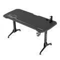 ULTRADESK Herný stôl GRAND WHITE, 160x75 cm, 70-80 cm, 3 úrovne výšky, s XXL podložkou pod myš, držiak slúchadiel aj nápojov