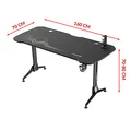 ULTRADESK Herný stôl GRAND WHITE, 160x75 cm, 70-80 cm, 3 úrovne výšky, s XXL podložkou pod myš, držiak slúchadiel aj nápojov