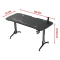 ULTRADESK Herný stôl GRAND YELLOW-GREEN, 160x75 cm, 70-80 cm, 3 úrovne výšky, s XXL podložkou pod myš, držiak slúchadiel aj nápojo