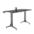 ULTRADESK Herný stôl GRAND YELLOW-GREEN, 160x75 cm, 70-80 cm, 3 úrovne výšky, s XXL podložkou pod myš, držiak slúchadiel aj nápojo
