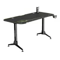 ULTRADESK Herný stôl GRAND YELLOW-GREEN, 160x75 cm, 70-80 cm, 3 úrovne výšky, s XXL podložkou pod myš, držiak slúchadiel aj nápojo