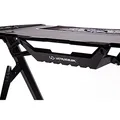 ULTRADESK Herný stôl INVADER - BLACK, 120x64 cm, 75 cm, podsvietený, s XL podložkou pod myš, držiak slúchadiel aj nápojov