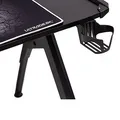 Ďalší obrázok produktu ULTRADESK Herný stôl INVADER - BLACK, 120x64 cm, 75 cm, podsvietený, s XL podložkou pod myš, držiak slúchadiel aj nápojov