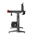 ULTRADESK Herný stôl LEVEL GREEN, 140x66cm, 72-124cm, elektricky nastaviteľná výška, s XXL podložkou pod myš, držiak slúchadiel aj